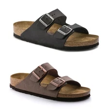 Birkenstock Arizona Sandal - Mocha/black two colors mens sz NWB