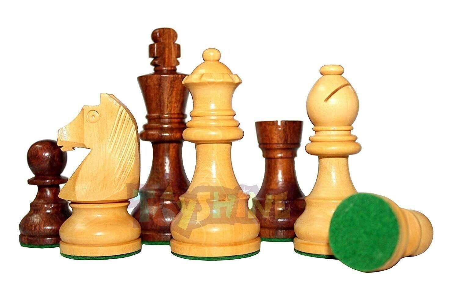 The Traditional Indian Hand Carving Chess Pieces in Sheesham & Box Wood -  5.1 King