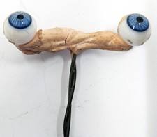 Vintage German Antique Hand Blown Rocker Glass Doll Eyes Blue About 9mm E3-36