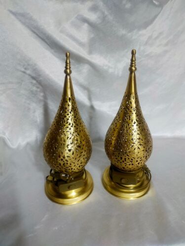 2 marokkanische Tischlampe aus handgefertigtem Messing - Bild 1 von 5