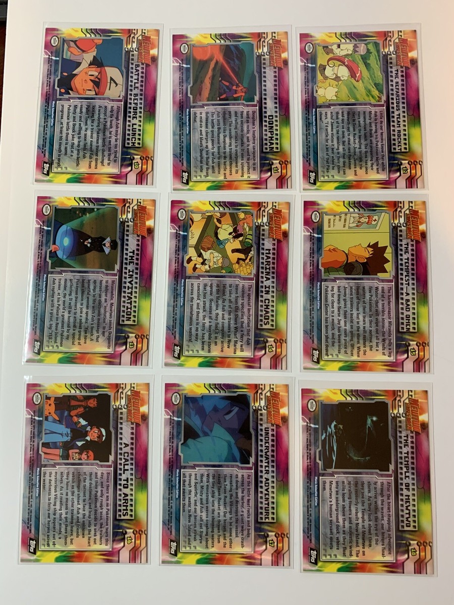 トランプ WAVES Playing Cards 1st Edition Full set Pokemon Topps 1999 The First Movie Complete Set 72/72 Black