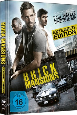 Mediabook BRICK MANSIONS Cover C PAUL WALKER Extended Edition BLU-RAY + DVD NEU