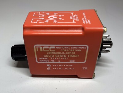 NCC Solid State Timer On-Delay Relay T1K-5-461 (.05-5 sec) 120VAC Tested