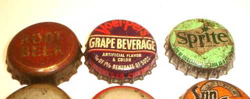 Vintage Lot 9 Cork Lined Soda Bottle Caps Chocolate Soldier, Howdy, Fresca, 7up - Picture 4 of 5