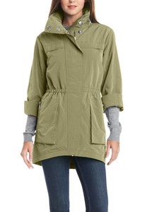 Download Anorak Women's Jacket Olive Green Size XS Mock Neck Full Zip Hoodie $108- #086 | eBay