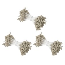 2mm Double Head Flower Stamen 1080 Pcs Artificial Floral Stamens, Gray