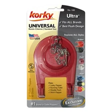 Korky 100BP Rubber Red Universal Ultra High Performance Toilet Flapper 2 in.