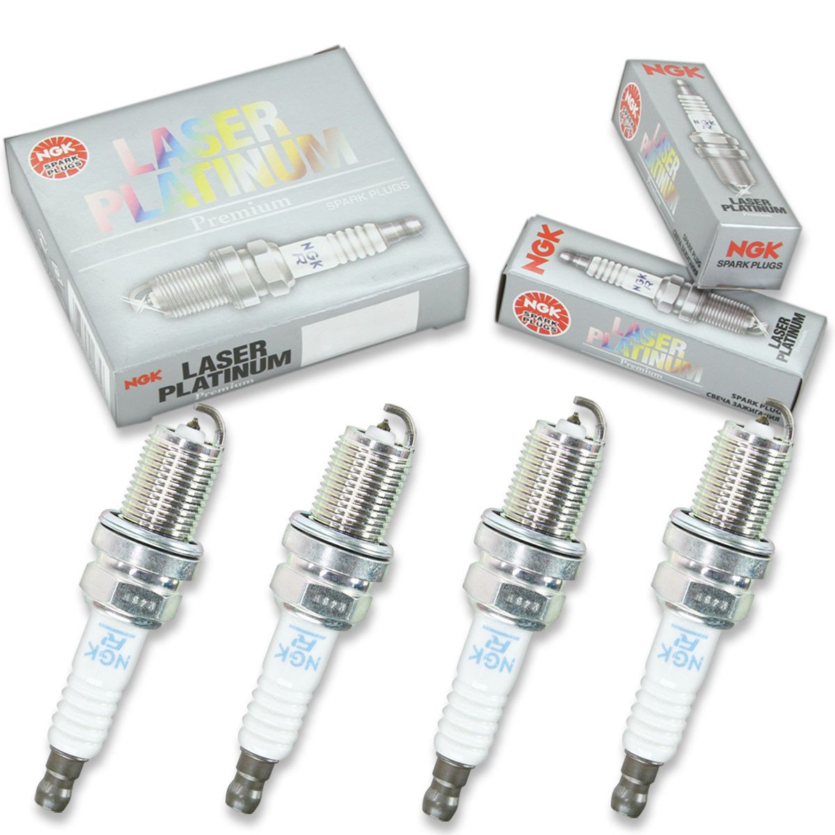 4 pcs NGK Laser Platinum Spark Plugs for 2006-2011 Kia Rio 1.6L L4 - Engine oa