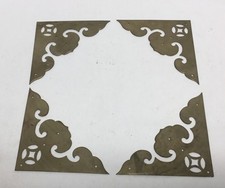 4 Vtg Furniture Corner Protectors Heavy Brass 3 1/4    Decorative Braces     B58 