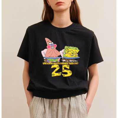 T-Shirt NWT SpongeBob SquarePants You Know What's Funnier Than 24 Unisexe S-3XL