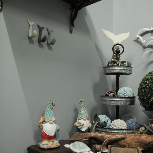 Juego de 3 ganchos de pared volteadores para peces - 4" - azul, gris, blanco - decoración costera - Imagen 6 de 9
