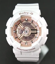 CASIO Baby-G BA-110-7A1 White Analog Digital Watch Big Case Shock Resistant