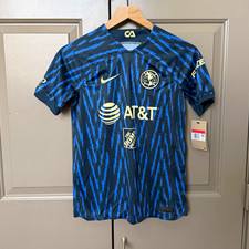 Nike Club América Boys Soccer Jersey Blue/Black AT&T Sponsor Logo Size L