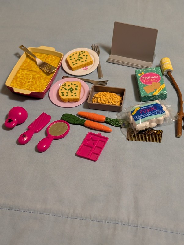 Food & Misc Items For American Girl Doll Lasagna Marshmallows Graham Crackers...