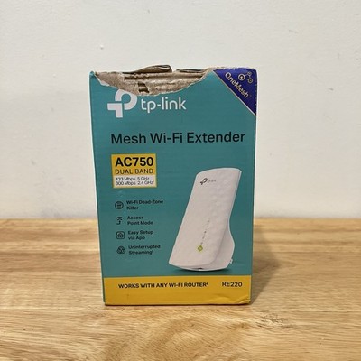 TP-Link RE220 AC750 Wireless Dual Band Wi-Fi Range Extender / Repeater / Booster