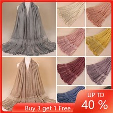 Maxi Scarf Women Muslim Hijab Cotton Linen Shawls Wrap Headscarf Long Scarves