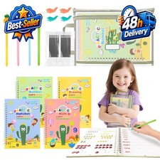 Handwriting Practice for Kids Ages 3-8 - Reusable Copybooks Set