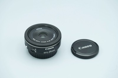 Canon EF-S 24mm f/2.8 STM Pancake Lens With Caps--Excellent