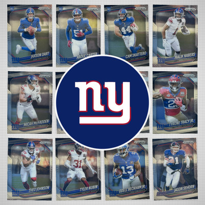   2025 Panini Prizm New York Giants Base Team Set 12 Cards Jaxson Dart #332  