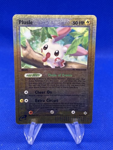 2003 Pokemon EX Dragon Plusle 8/97 Reverse Holo Rare E-Reader LP/MP