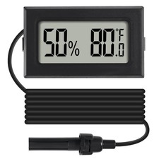 1Pcs Mini Digital Thermometer Hygrometer Gauge Indoor with Probe Sensor LCD D...