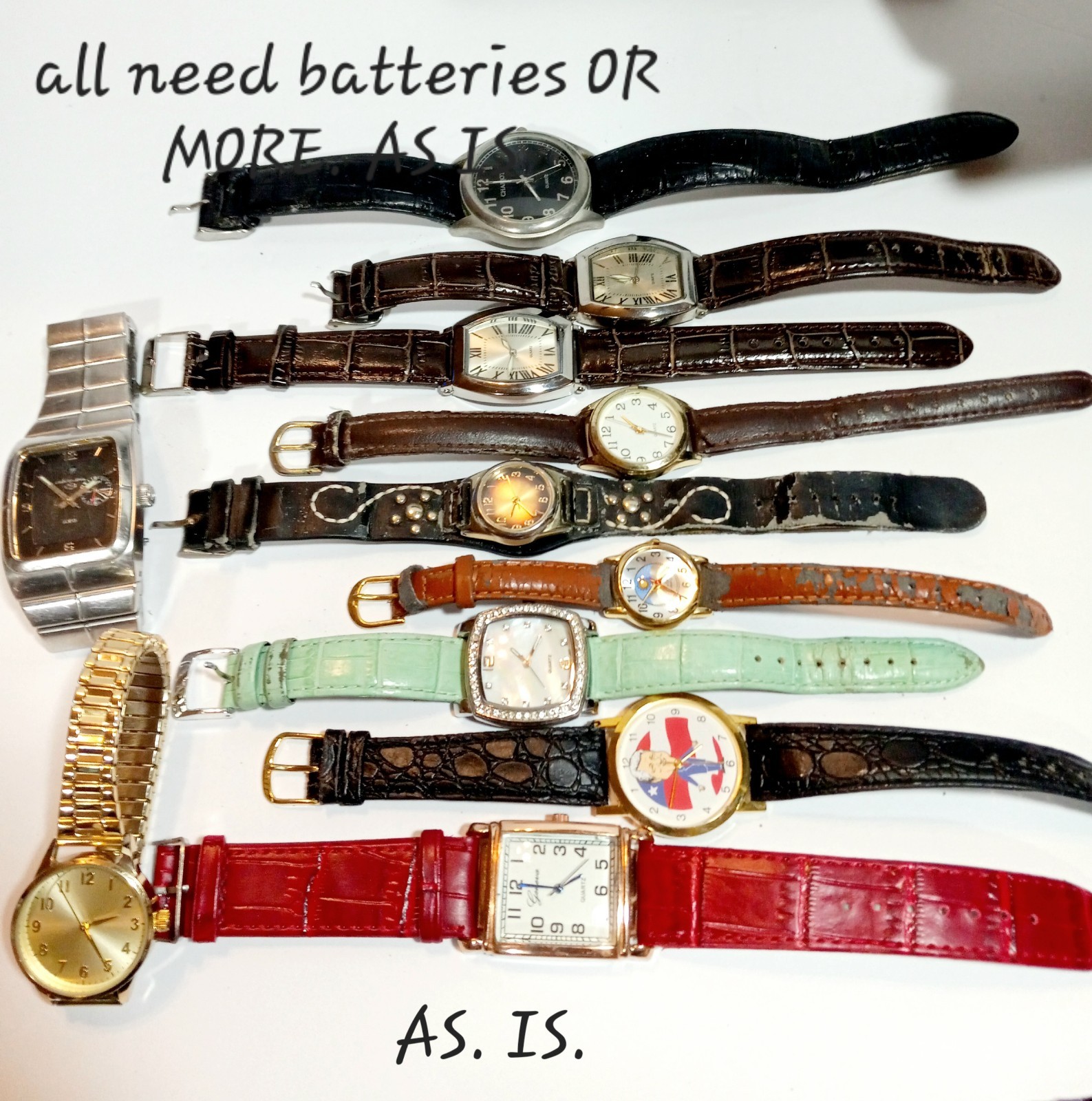 Tested Need Assorted Men Lot Of Is Brands Not As Watch Probably 11 Batteries - vintagewatches.pk