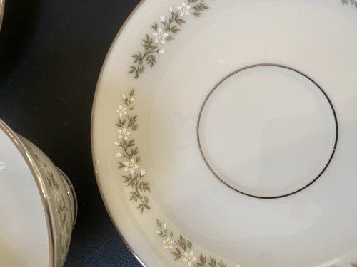 Set Of 6 Vintage Mid Century Modern Lenox Brookdale Tea Cups With Saucers Lot A - Picture 6 of 8