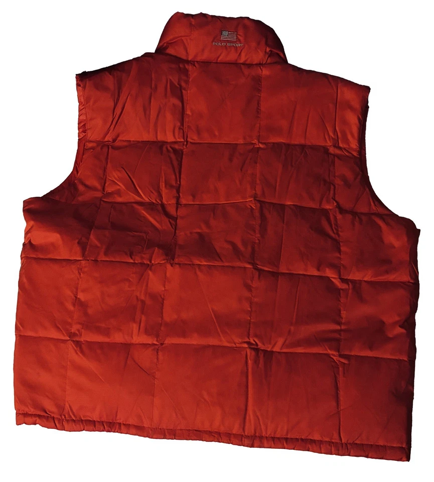 Chaleco Polo Sport 1995 de Ralph Lauren Polartec con plumas de plumón de aves acuáticas Foto 3 de 4