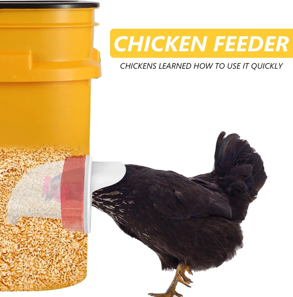 MAFONE HÁGALO USTED MISMO Alimentador de Pollos Sin Residuos, Kit de Tazas Desordenadas para Pollos Automáticos Gravedad Foto 2 de 4