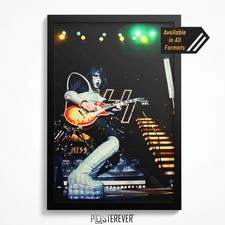 Ace Frehley 1977–78 Live – KISS Love Gun/Alive II Arena Photo Wall Art Print