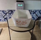 Vintage Pyrex Pink Gooseberry 0502 Refrigerator Dish No Lid