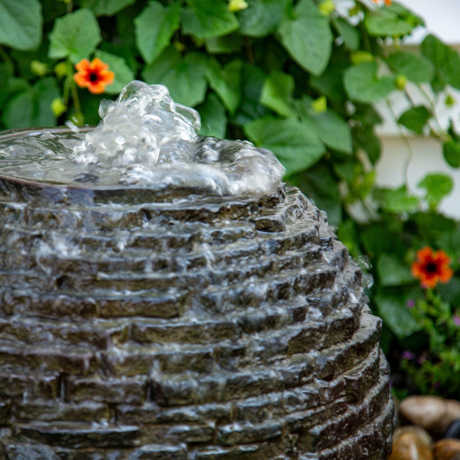 Aquascape Stacked Slate Sphere 18 Inch Fountain, Slate Gray 78358 | eBay