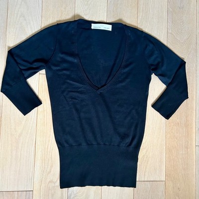 Patrizia Pepe Sweater V-neck Women s Black Size 1 Pre-owned