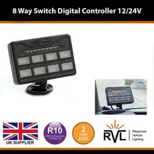 8 Gang Switch Controller 12v Panel Unit Box Hazard Lightbar Beacon Car Van Auto