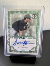 Leaf 2020 Ultimate Draft Alex Santos Autographed Card 3/25