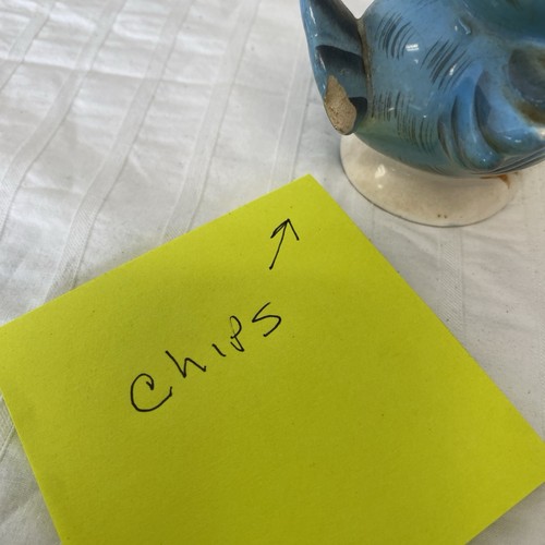 VINTAGE LEFTON MR & MRS BLUEBIRD SALT & PEPPER SHAKERS SET SIGNED #282 ADORABLE - Picture 12 of 14