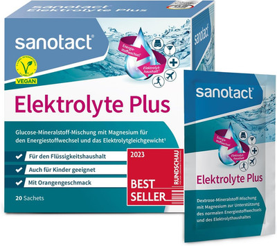 Sanotact Elektrolyte plus (20 Beutel)   Elektrolyt Pulver Für Flüssigkeitshausha