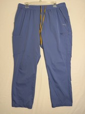 Carhartt Force Cross-Flex Men s Scrub Pants Short XL Blue Yellow Drawstring