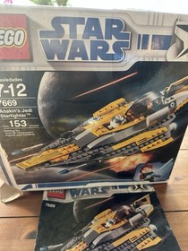LEGO Star Wars 7669 Anakin's Jedi Starfighter Box Instructions Minifigures 153pc