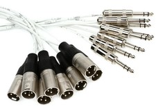 Pro Co MT8BQXM-15 8-channel 1/4" TRS Male to XLR Male Snake - 15 foot