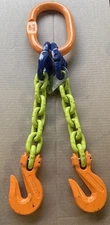 X100 1/2" x 2’  Type DOG 2-Leg Grade 100 Chain Sling - 26000lbs WLL NEW