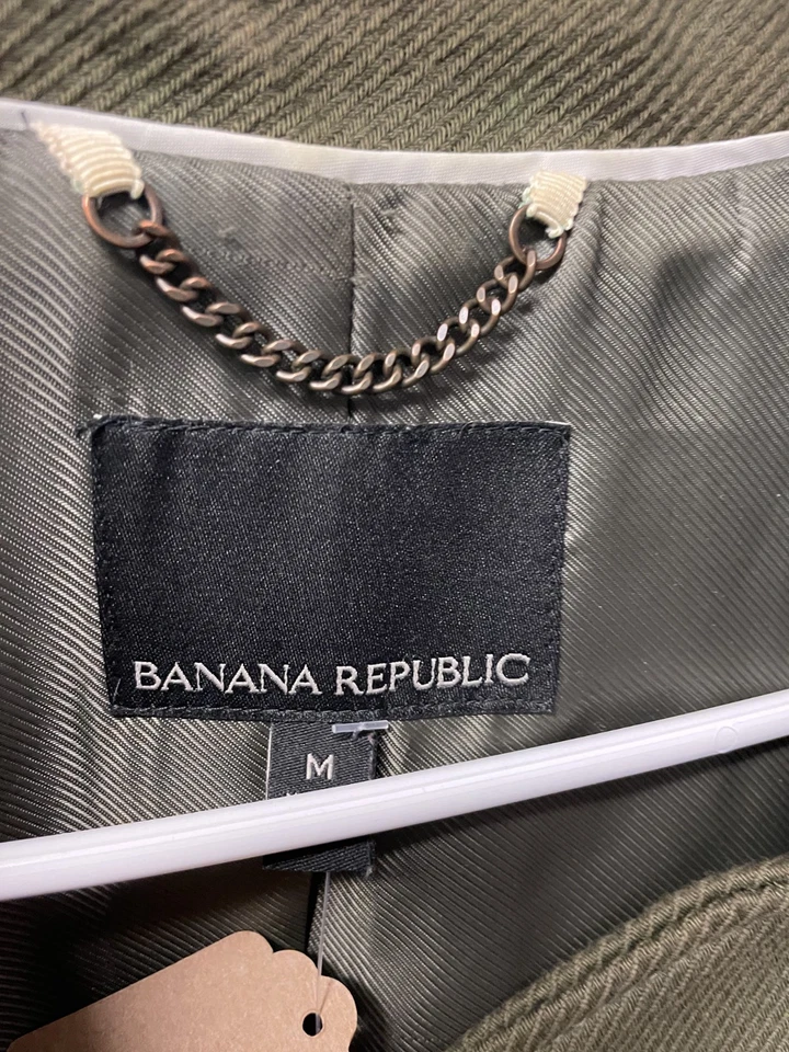 Дамы Banana Republic оливковый укороченный блейзер куртка - размер M - Изображение 2 из 4