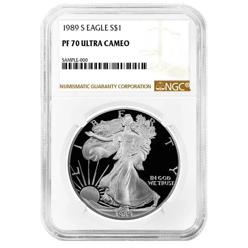 1989-S Proof $1 American Silver Eagle NGC PF70UC Brown Label