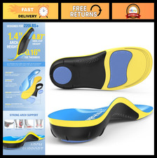 High Arch Support Orthotic Insoles for Plantar Fasciitis Relief - Heavy Duty, Fl