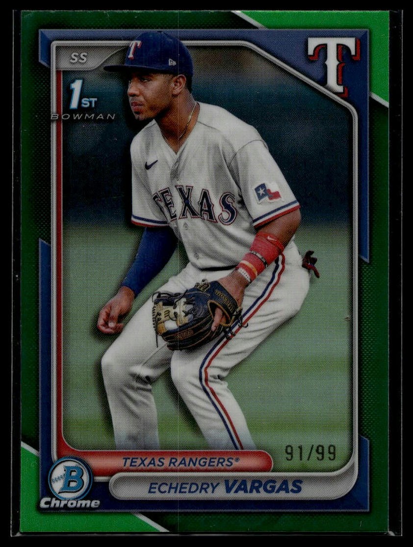 2024 1st Bowman Chrome #BCP-163 Echedry Vargas Prospects Green Refractors #/99