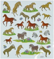 Multi-colored Stickers-horses In Motion on sale Multi-colored Stickers-horses In Motion on sale