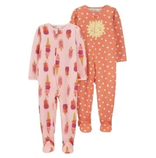 2PK Carter's Just One You Baby Girl's 2PC Long Sleeve Pajama, Size 12 Months