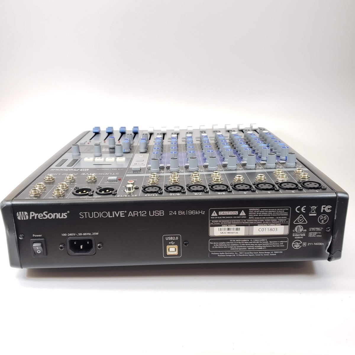 PreSonus StudioLive USB AR12 Performance Recording Mixer PreSonus StudioLive USB AR12 Performance Recording Mixer