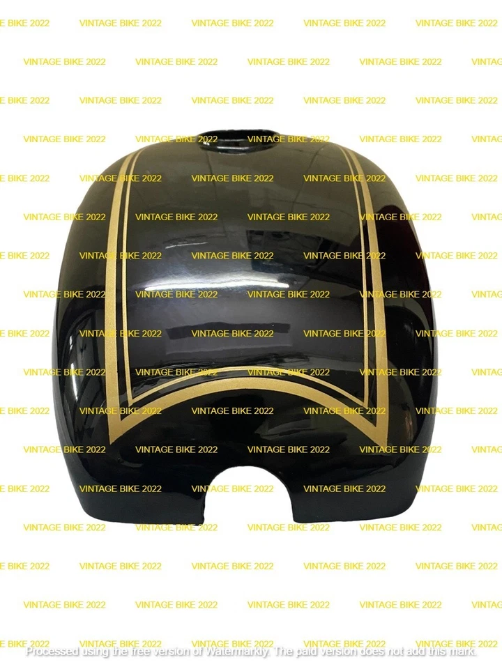 Tanque de gasolina Ariel VB pintado negro con forro dorado/APTO PARA Foto 3 de 4