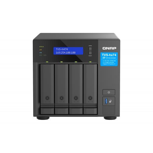 QNAP TVS-H474 NAS Tower IntelÂ® PentiumÂ® G7400 8 GB DDR4 QuTS hero Nero (TVS-H4